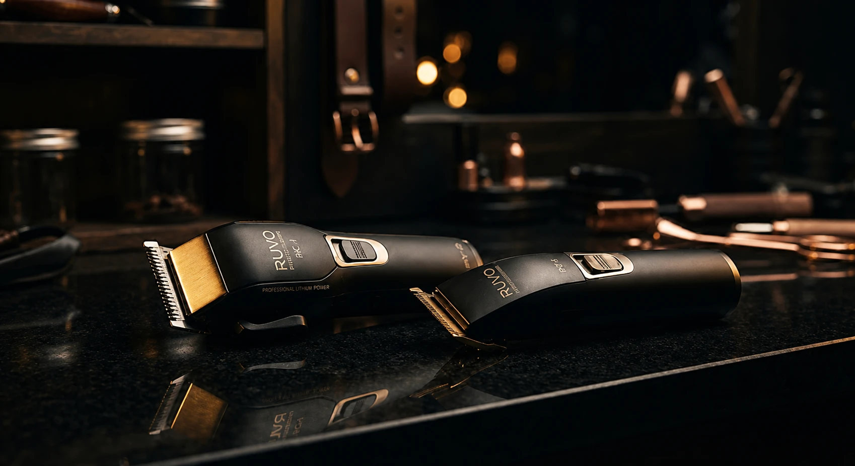 RUVO professional clipper on a dark workbench
